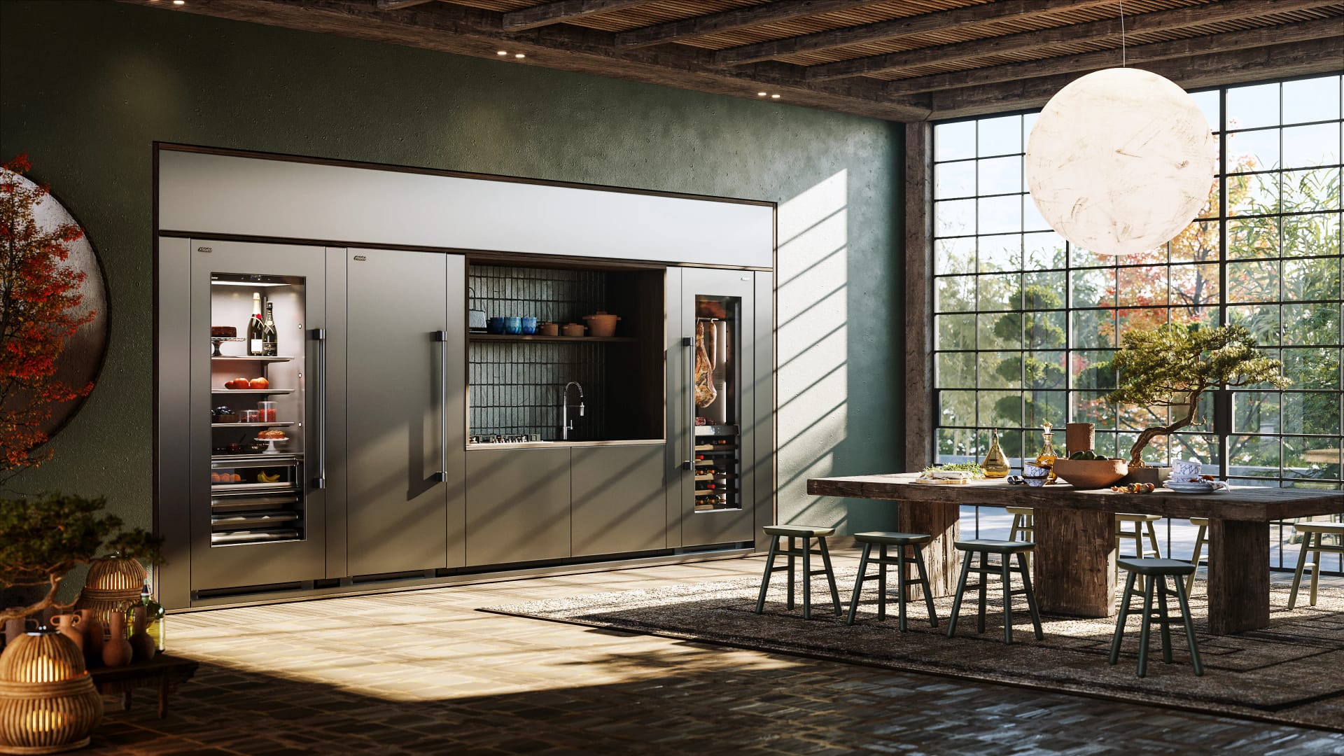 Rendering fotorealistico di interno - Cucina domestica di lusso - Archivision Studio Rendering fotorealistico di interno - Cucina domestica di lusso - Archivision Studio