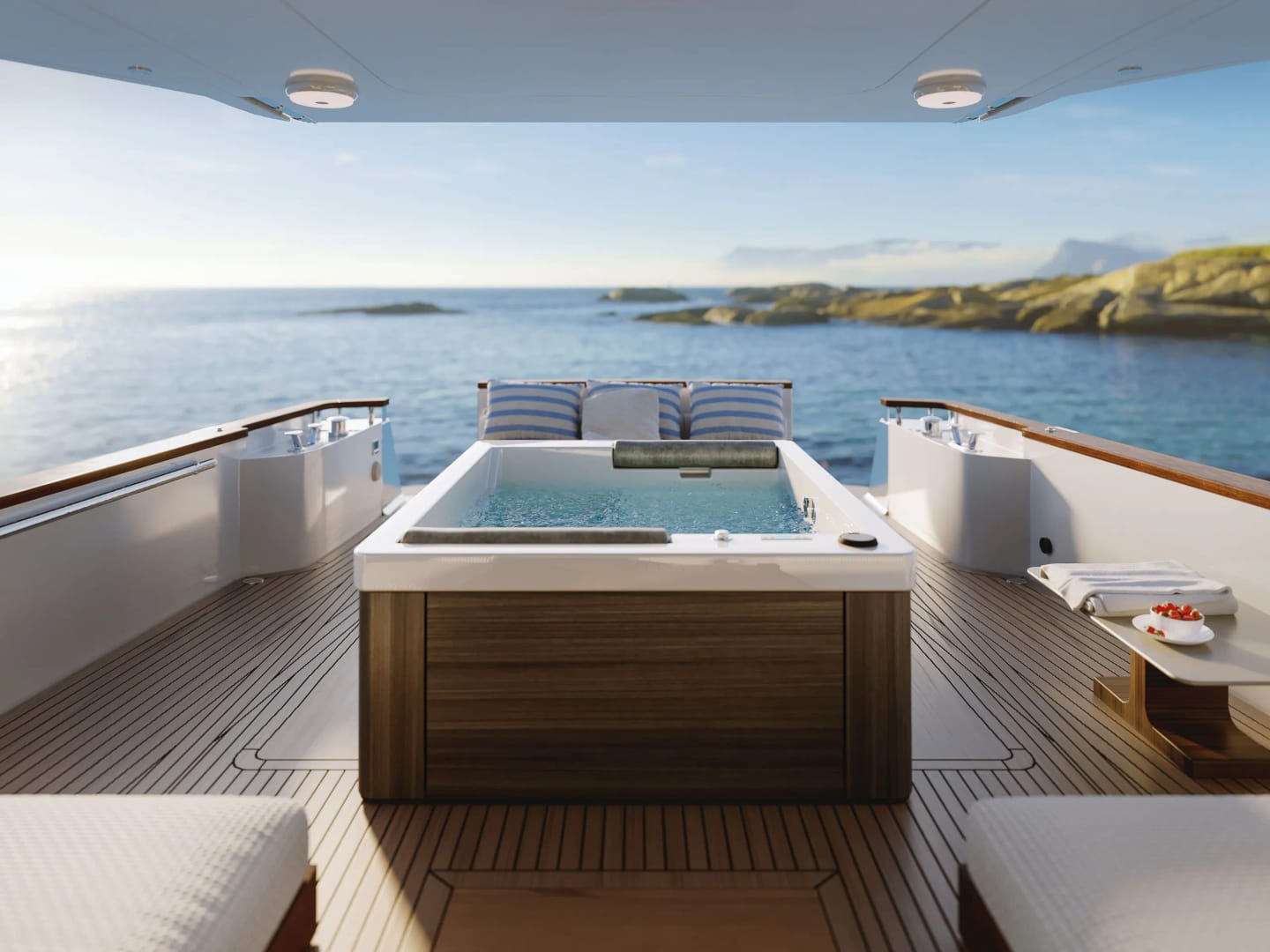 Rendering 3D di prodotto - Vasca idromassaggio yacht - Archivision Studio Rendering 3D di prodotto - Vasca idromassaggio yacht - Archivision Studio