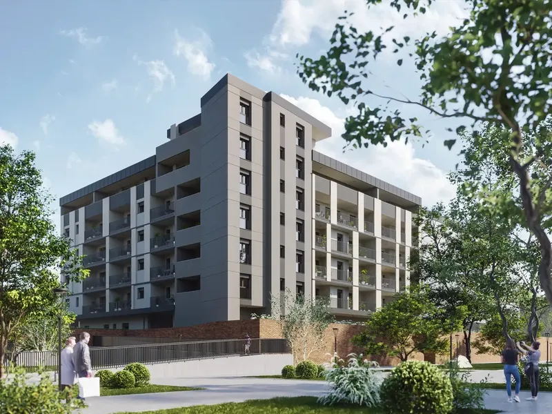 Edificio Residenziale Moderno Con Balconi Edificio Residenziale Moderno Con Balconi