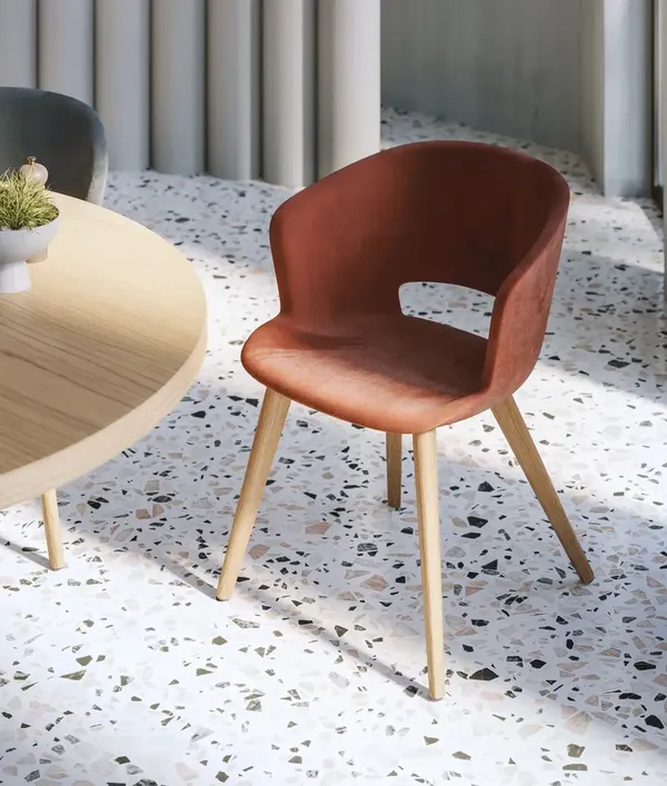 Render Di Poltrona Rossa In Velluto Render Di Poltrona Rossa In Velluto